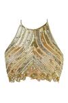 Shop_Rajat & Shraddha_Peach Net Embellished Lehenga Saree Set_Online_at_Aza_Fashions