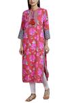 Buy_Gopi Vaid_Red Printed Kurta_at_Aza_Fashions
