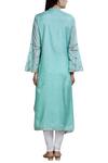 Shop_Gopi Vaid_Blue Cotton Silk Embellished Kurta_at_Aza_Fashions