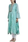 Buy_Gopi Vaid_Blue Cotton Silk Embellished Kurta_Online_at_Aza_Fashions