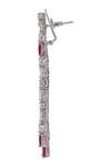 Shop_Moh-Maya by Disha Khatri_Silver Plated Crystals, Stones Long Earrings _Online_at_Aza_Fashions