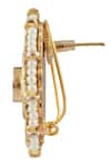 Buy_Moh-Maya By Disha Khatri_Gold Plated Stones, Zari Kundan Stud Earrings _Online_at_Aza_Fashions