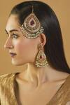 Buy Moh-Maya By Disha Khatri Gold Plated Jadau Stone Earrings With Passa at Aza Fashions Buy_Moh-Maya By Disha Khatri_Gold Plated Jadau Stone Earrings With Passa_at_Aza_Fashions