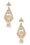 Buy_Moh-Maya By Disha Khatri_Gold Plated Beads, Stones Dangler Earrings _at_Aza_Fashions