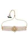 Buy_Moh-Maya By Disha Khatri_Gold Plated Semi Precious Stones Bead Necklace Set_Online_at_Aza_Fashions