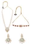 Shop_Moh-Maya by Disha Khatri_Stone Necklace Jewellery Set_at_Aza_Fashions