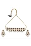 Buy_Moh-Maya By Disha Khatri_Gold Plated Beads, Stones Choker Set _Online_at_Aza_Fashions