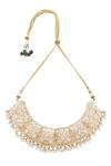 Moh-Maya By Disha Khatri_Gold Plated Beads Choker Set _Online_at_Aza_Fashions