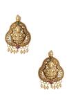 Buy_Joules By Radhika_Gold Plated Bead Antique Temple Jewellery Set_Online_at_Aza_Fashions