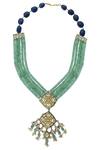 Joules By Radhika_Gold Plated Beads Necklace Set_Online_at_Aza_Fashions