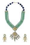 Shop_Joules By Radhika_Gold Plated Beads Necklace Set_at_Aza_Fashions