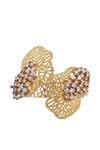 Buy_Rohita_Gold Plated Crystals Bracelet_at_Aza_Fashions