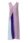 Shop_Manish Malhotra_Purple Crepe Colorblock Tunic_Online_at_Aza_Fashions