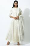 Buy Manish Malhotra White Banarasi Cotton Anarkali Set at Aza Fashions Buy_Manish Malhotra_White Banarasi Cotton Anarkali Set_at_Aza_Fashions