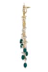 Shop_Moh-Maya by Disha Khatri_Gold Plated Beads, Crystals Kundan Long Earrings _Online_at_Aza_Fashions