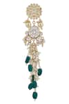 Moh-Maya by Disha Khatri_Gold Plated Beads, Crystals Kundan Long Earrings _Online_at_Aza_Fashions