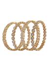Shop_Moh-Maya By Disha Khatri_Gold Plated Stone Bangles Set Of 6_at_Aza_Fashions