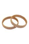 Moh-Maya By Disha Khatri_Gold Plated Crystals Bangles Set Of 2_Online_at_Aza_Fashions