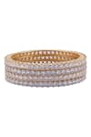 Moh-Maya By Disha Khatri_Gold Plated Crystals Bangles Set Of 4 _Online_at_Aza_Fashions