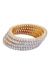 Buy_Moh-Maya By Disha Khatri_Gold Plated Crystals Bangles Set Of 4 _Online_at_Aza_Fashions