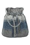 Moh-Maya By Disha Khatri_Grey Beads Embellished Potli Bag_Online_at_Aza_Fashions
