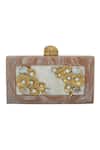 Buy_Moh-Maya By Disha Khatri_Beige Crystal Embellished Clutch_at_Aza_Fashions