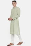 Mayank Modi - Men_Green Linen Kurta Set  _Online_at_Aza_Fashions