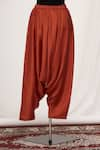 Mayank Anand Shraddha Nigam_Red Draped Pant _Online_at_Aza_Fashions