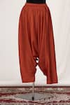 Buy_Mayank Anand Shraddha Nigam_Red Draped Pant _Online_at_Aza_Fashions