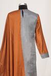 Shop_Mayank Anand Shraddha Nigam_Orange Round Draped Tunic_Online_at_Aza_Fashions