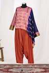 Buy_Mayank Anand Shraddha Nigam_Pink Round Draped Tunic _at_Aza_Fashions