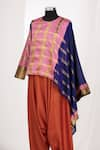 Mayank Anand Shraddha Nigam_Pink Round Draped Tunic _Online_at_Aza_Fashions