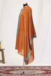 Buy_Mayank Anand Shraddha Nigam_Orange Round Draped Tunic _Online_at_Aza_Fashions