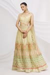 Buy_Aariyana Couture_Gold Lehenga Organzablouse Bamberg Silkdupatta Net Embellished Bridal Set _Online_at_Aza_Fashions