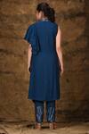 Shop_Aariyana Couture_Blue Kurta Moss Crepepant Bamber Silk Round Embroidered With Pants _at_Aza_Fashions