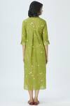 Shop Jajobaa Green Banarasi Silk Draped Dress at Aza Fashions Shop_Jajobaa_Green Banarasi Silk Draped Dress_at_Aza_Fashions