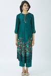 Buy_I am Design_Green Linen Embroidered Kurta Set_Online_at_Aza_Fashions