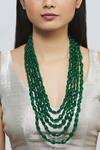 Buy_Moh-Maya By Disha Khatri_Gold Plated Stone Layered Necklace_at_Aza_Fashions