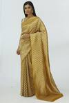 Buy_Akaaro_Yellow Cotton Linen Saree  _at_Aza_Fashions