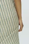 Buy_Akaaro_White Cotton Linen Saree _Online_at_Aza_Fashions