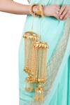 Shop_Auraa Trends_Gold Plated Beads Kaleeras Set Of 2_at_Aza_Fashions