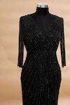 Sharnita Nandwana_Black Embellished Gown_Online_at_Aza_Fashions