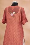Shop_Prama By Pratima Pandey_Pink Kurta Round Embroidered And Palazzo Set  _Online_at_Aza_Fashions