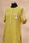 Prama By Pratima Pandey_Yellow Round Embroidered Kurta And Palazzo Set  _Online_at_Aza_Fashions
