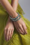 Shop_Chaotiq By Arti_Silver Plated Crystal Bangles Set Of 2_at_Aza_Fashions