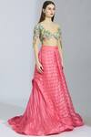 Buy Manish Malhotra Pink Organza Embroidered Lehenga Set Online | Aza ...