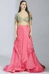 Buy_Manish Malhotra_Pink Organza Embroidered Lehenga Set_Online_at_Aza_Fashions