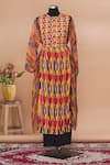 Buy_Saaksha & Kinni_Multi Color Round Pleated Long Tunic _at_Aza_Fashions