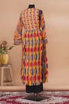 Shop_Saaksha & Kinni_Multi Color Round Pleated Long Tunic _at_Aza_Fashions