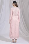 Shop_Aariyana Couture_Pink Net Round Embroidered Kurta And Pant Set _at_Aza_Fashions